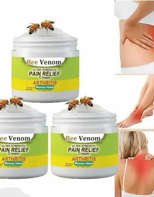 Bee Venom Joint and Bone, Pain Relief Therapy Cream Buy 1 Get 2 Free ⭐⭐⭐⭐⭐ 5 Star Ratings.